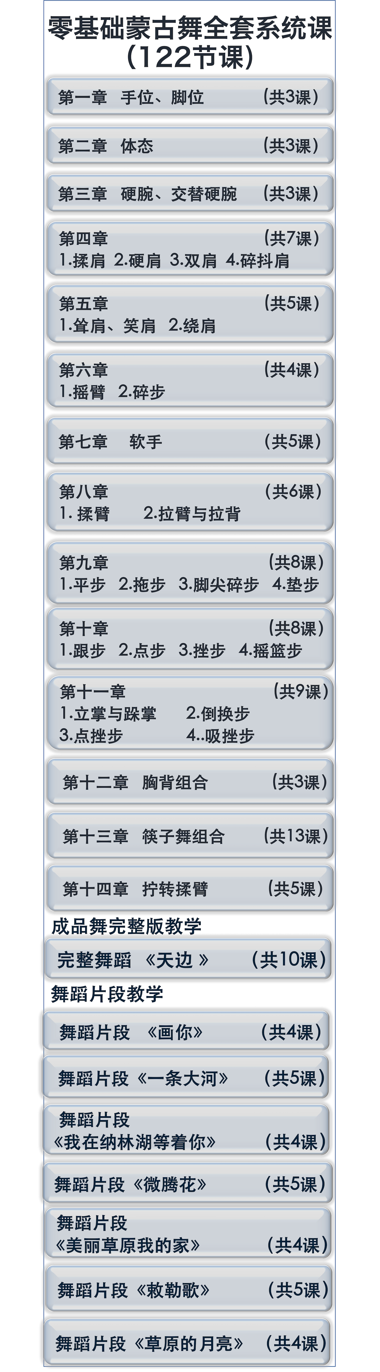 零基础蒙古舞全套系统课程（122课）