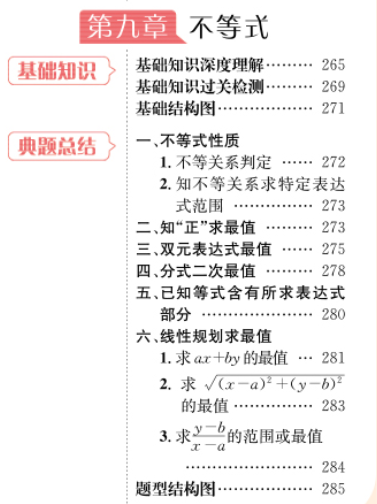 巨人之上高考数学视频版-第九章 不等式