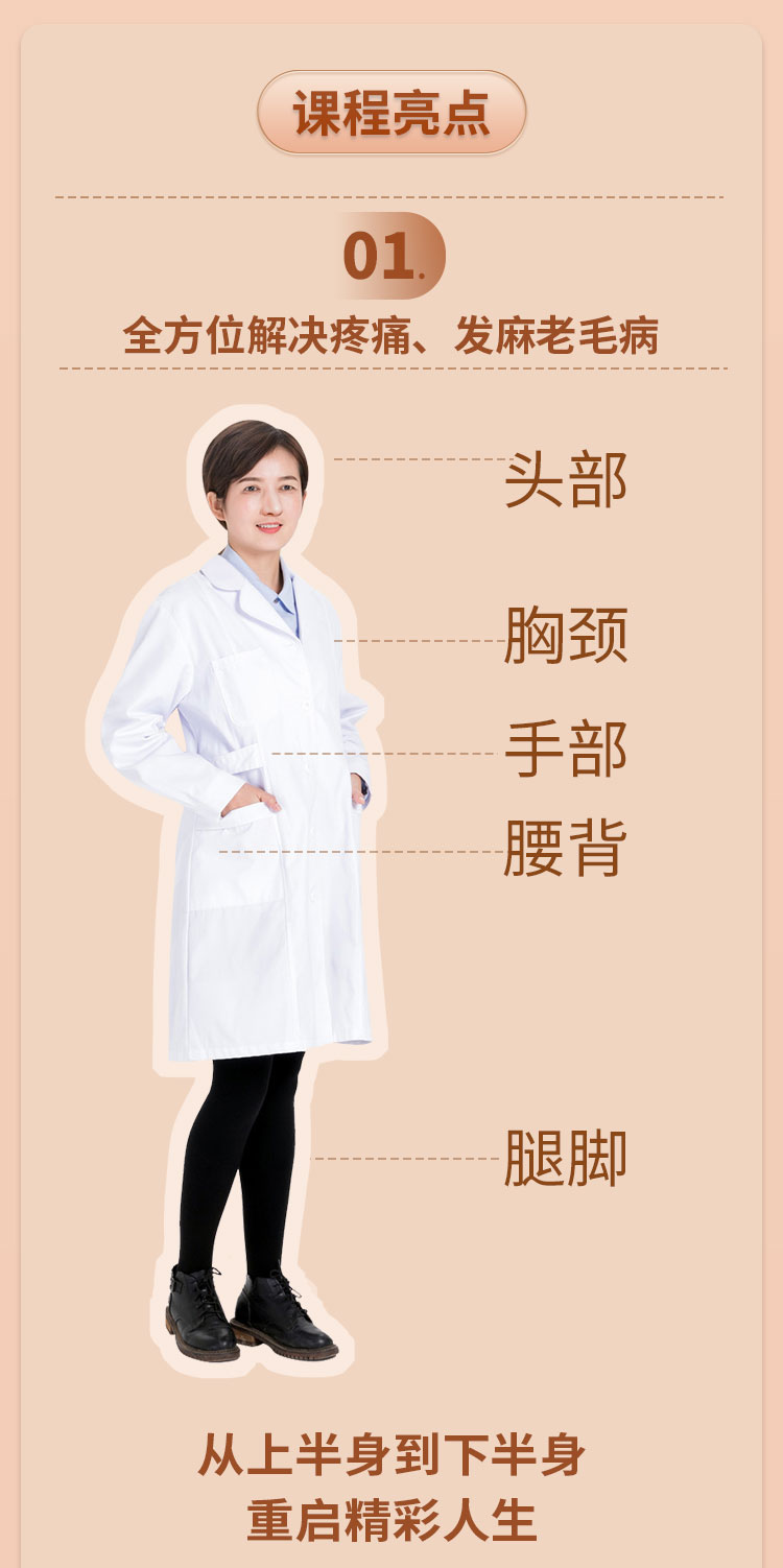 身体疼痛发麻自医课（全集）：四肢躯干、痛经头痛等各类疼痛发麻的自医妙招