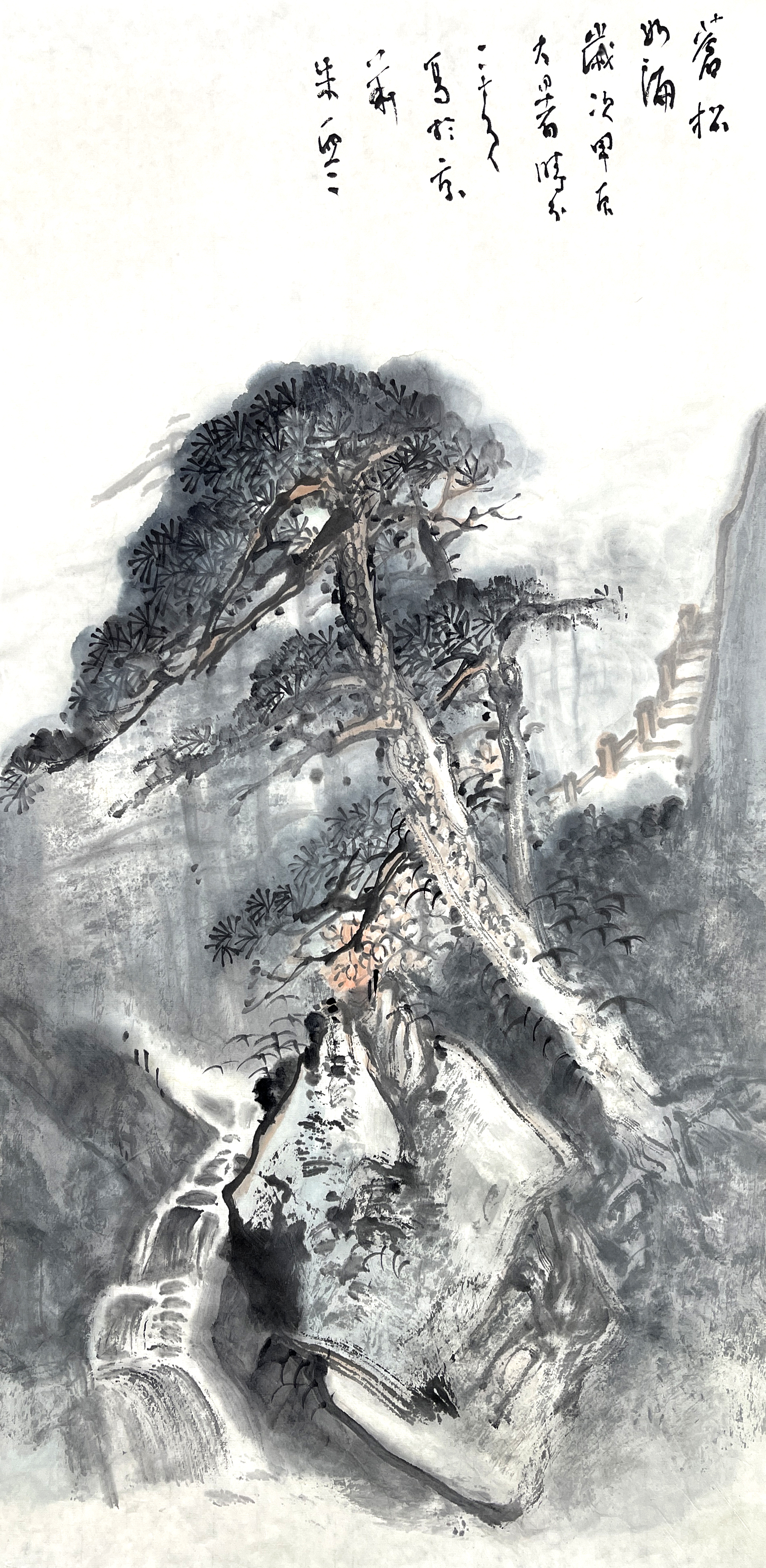 朱零山水画--写生临摹笔墨语言转换