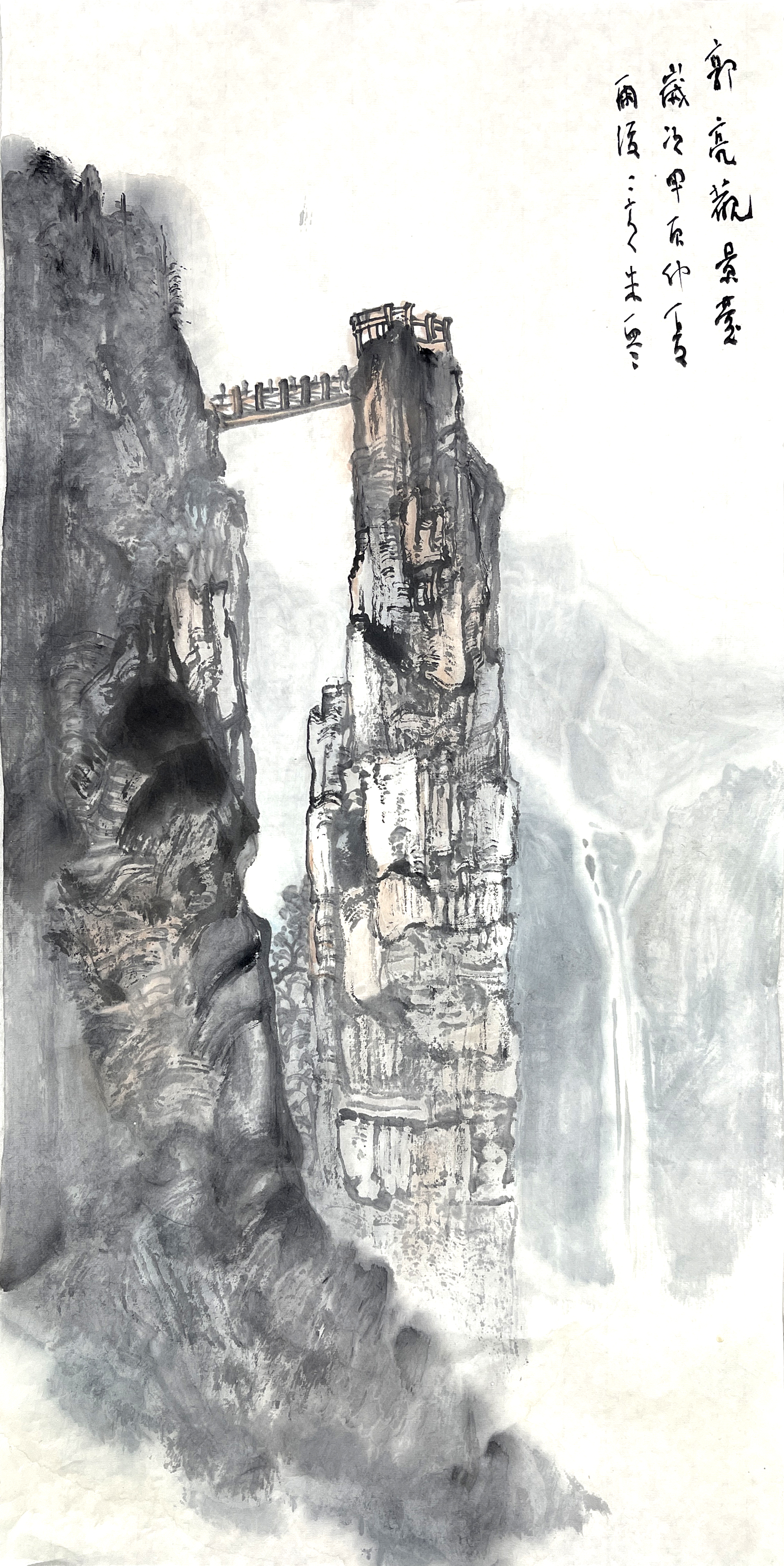朱零山水画--写生临摹笔墨语言转换