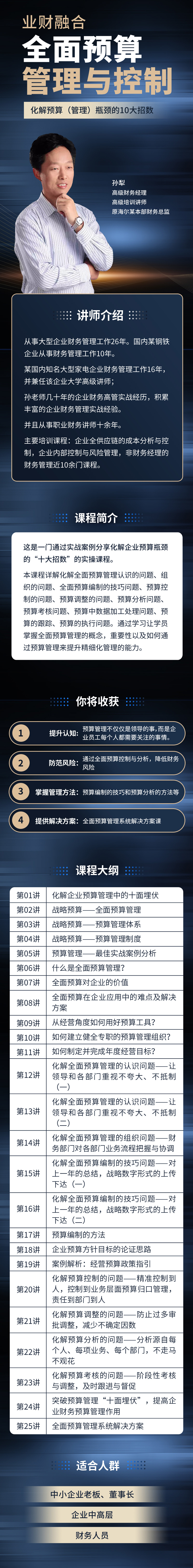 业财融合：全面预算管理与控制