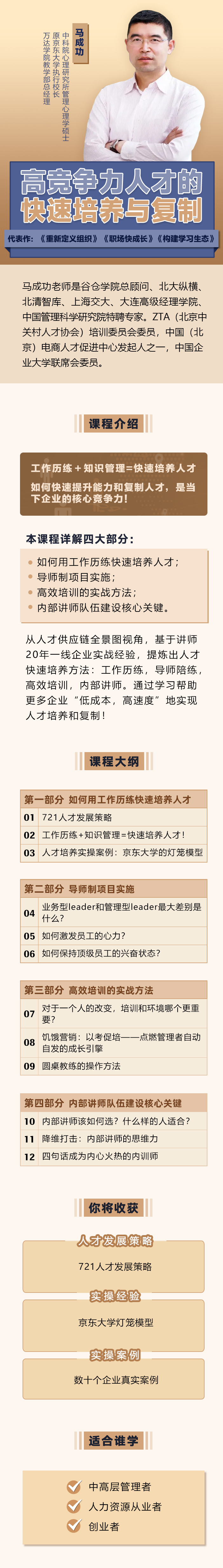 高竞争力人才的快速培养与复制