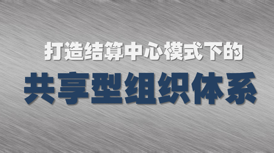 打造结算中心模式下的共享型组织体系（费松岩）