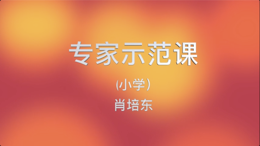 专家示范课（小学）-肖培东-自己的花是让别人看的