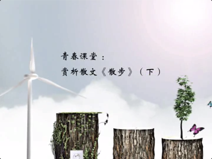 王君-青春课堂：评鉴《散步》（下）