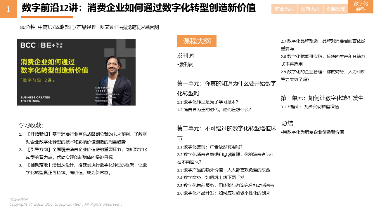 bcc线上精品课程年卡