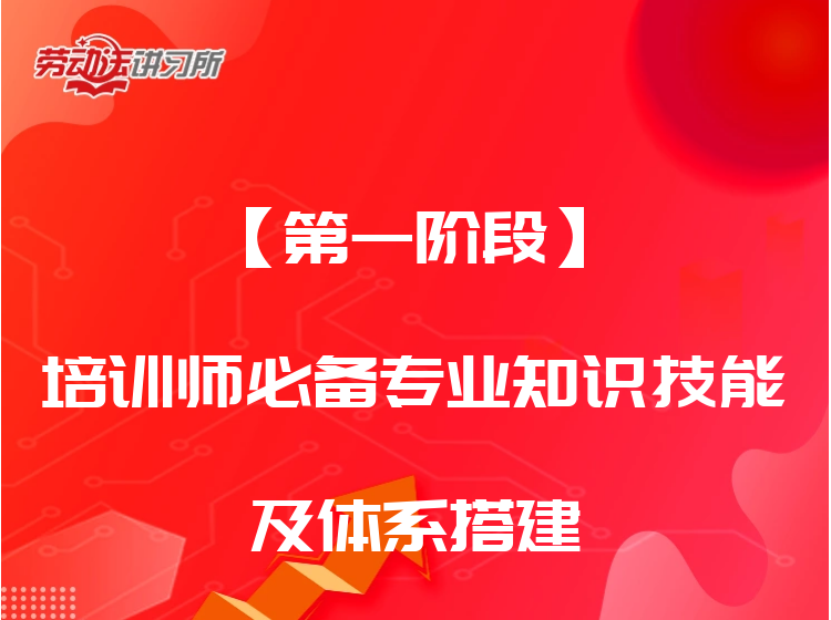 【第一阶段】培训师必备专业知识技能及体系搭建