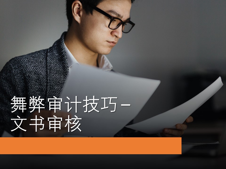 舞弊审计技巧 - 文书审核