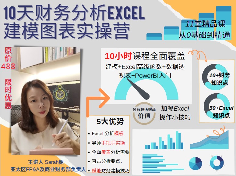 专为财务分析设计的 Excel图表可视化课程 (从０基础到精通)