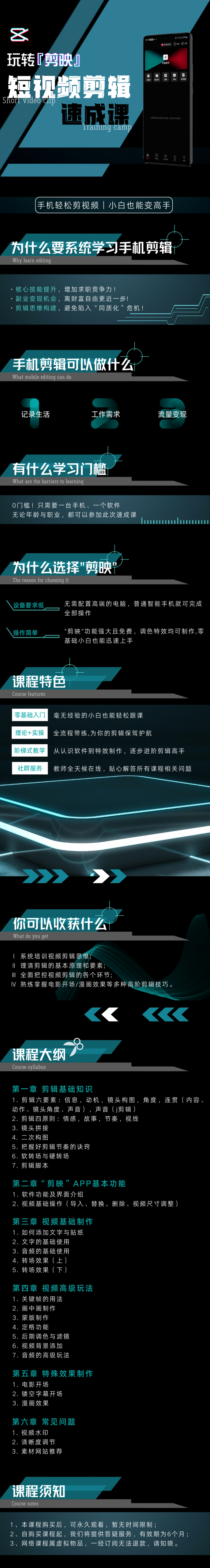 手机剪辑--全流程实操课程
