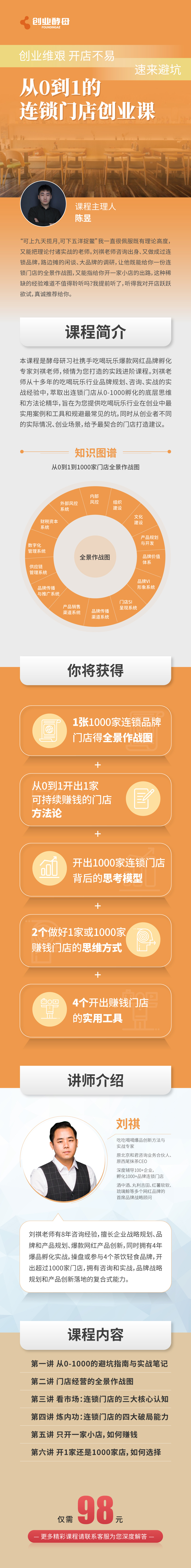 创业酵母：从0到1的连锁门店创业课