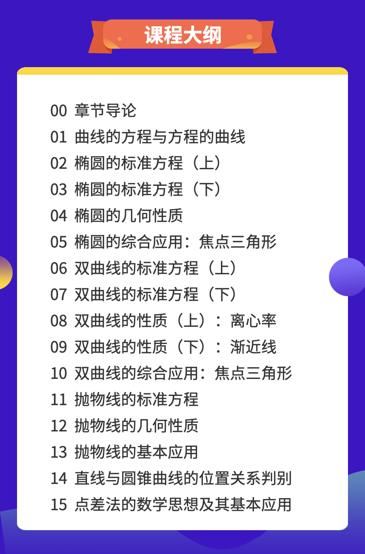 圆锥曲线15讲：从几何性质到代数化简