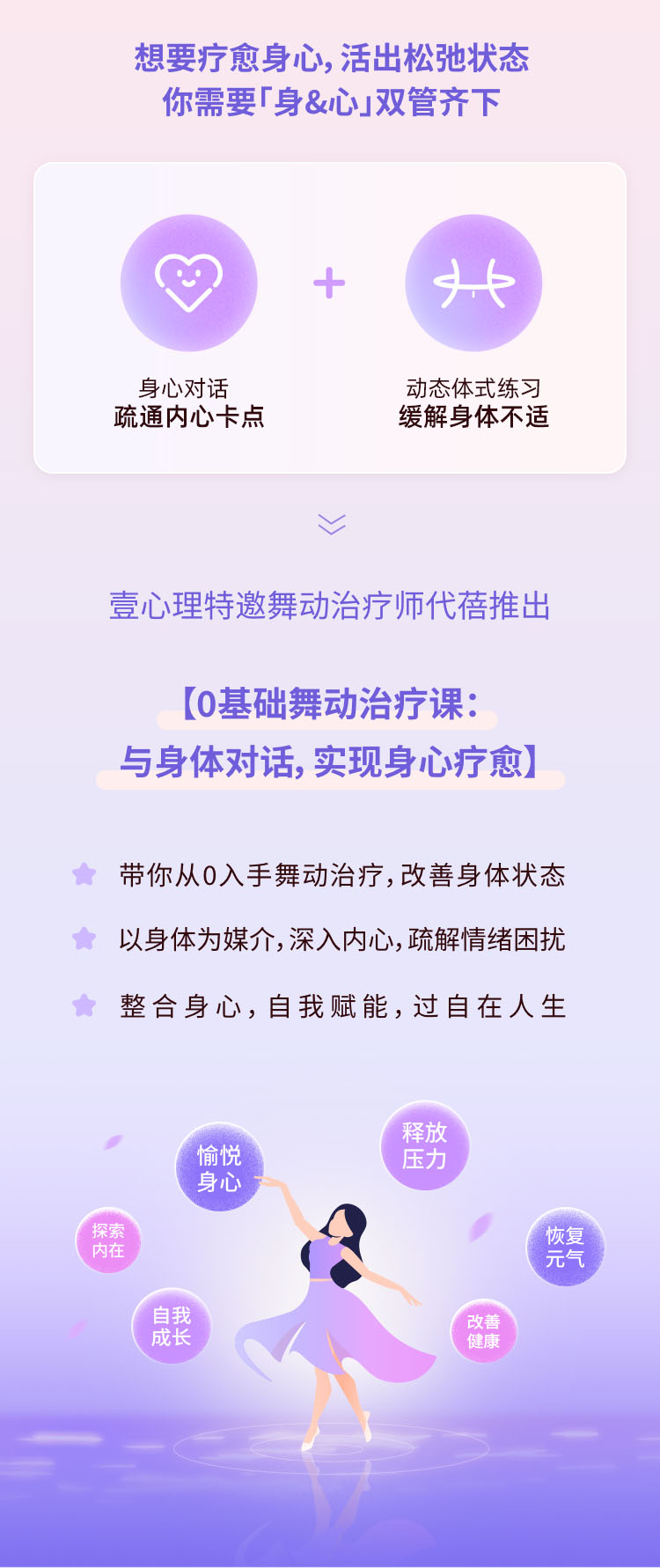 0基础舞动治疗课：与身体对话 实现身心疗愈