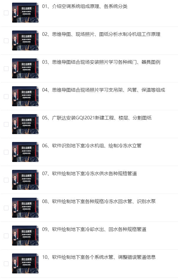 【广联达造价】安装商业楼中央空调算量实战课程