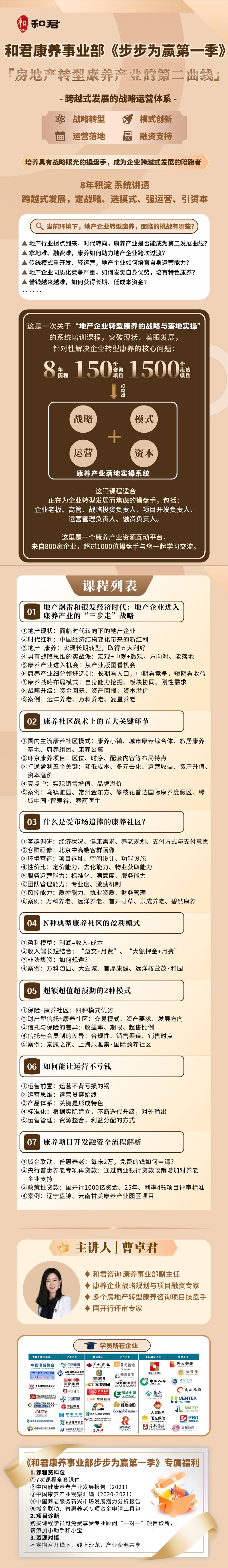 【和君康养事业部】《步步为赢第一季：房地产转型康养产业的第二曲线（共7讲）》