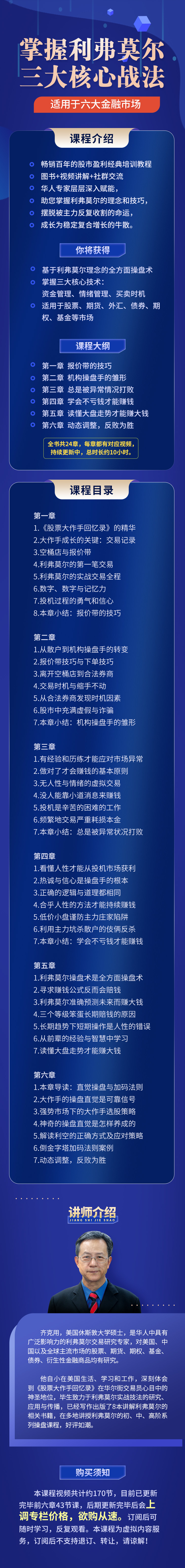 【联系客服领音频】《股票大作手回忆录讲解》配套视频——齐克用