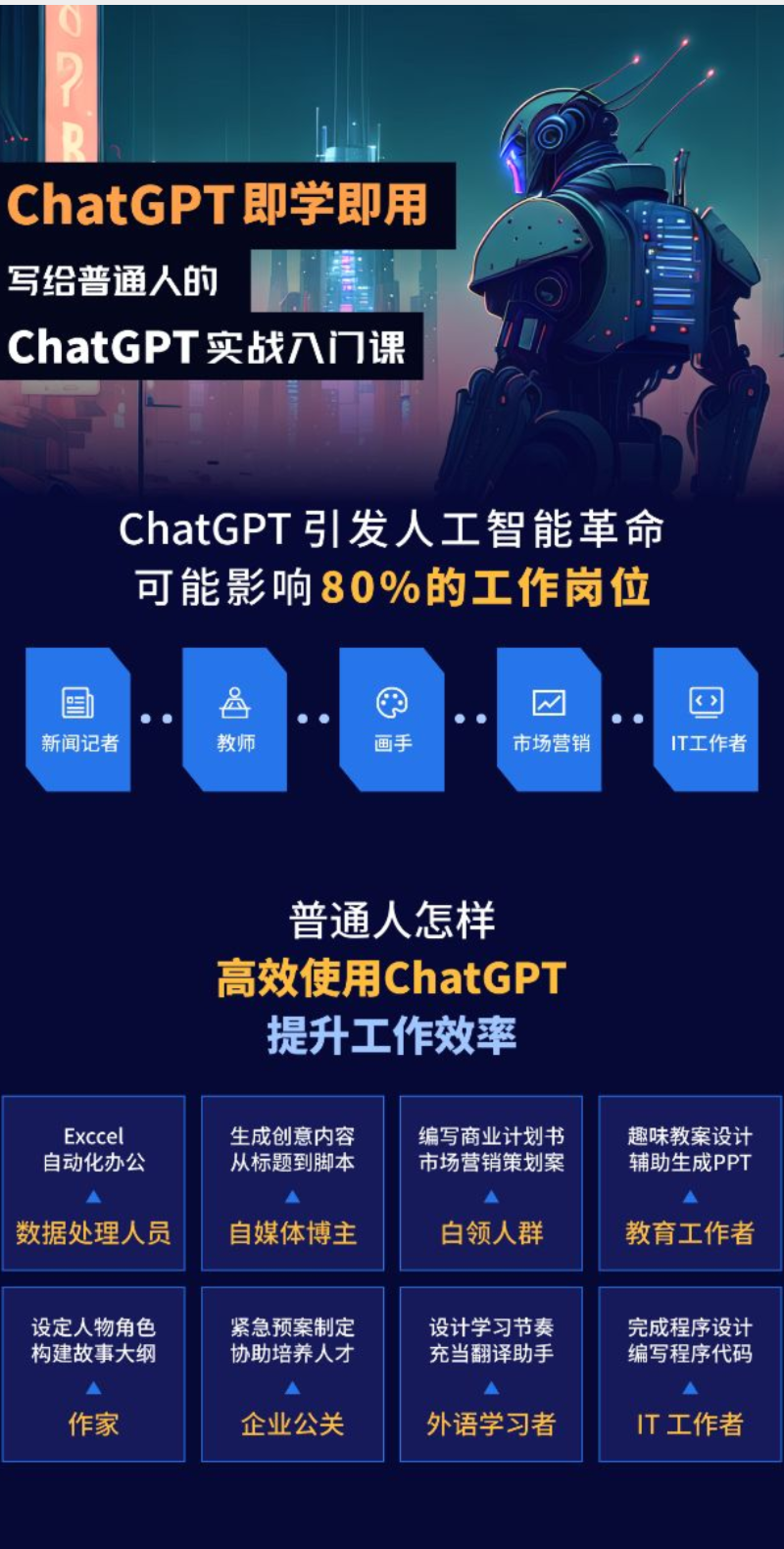 办公效率提升！ChatGPT即学即用：写给普通人的实战入门课