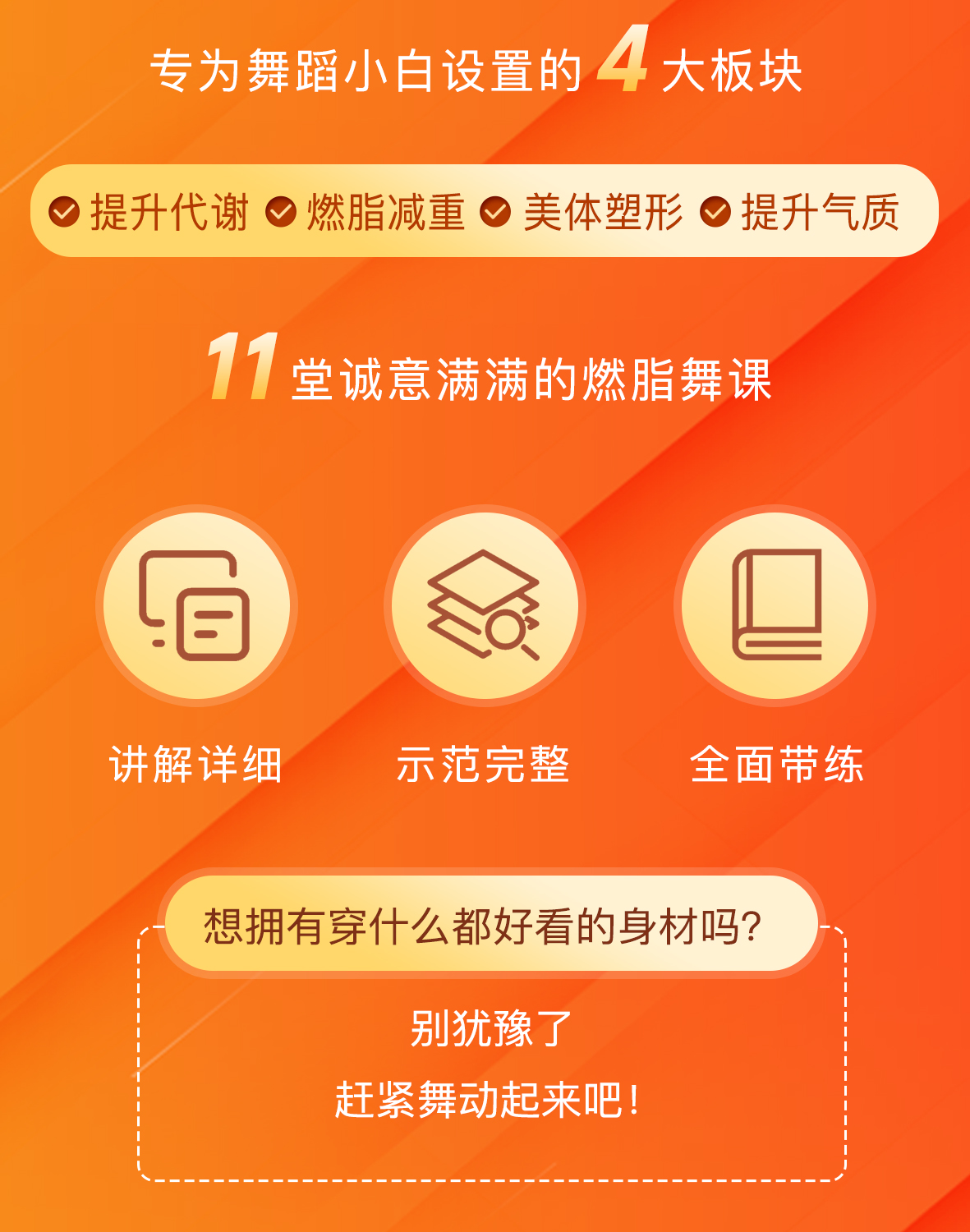 快乐速瘦！燃脂美体舞：不饿不累，跟着节奏跳出美瘦好身材！